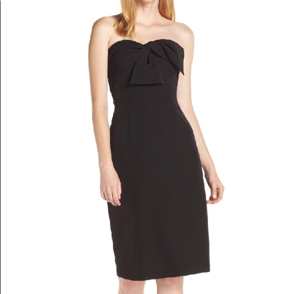 Sam Edelman Bow Sheath Dress Sz 10 Black